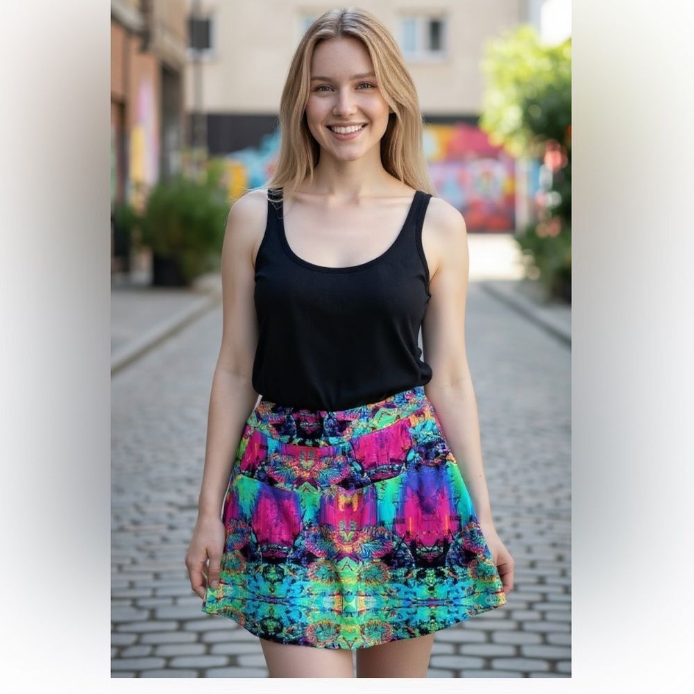 Dona Jo Colorful Women's Tennis Skort